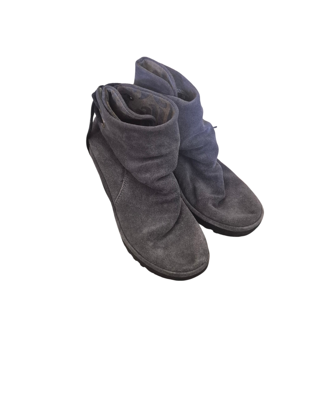 Fly London Gray Suede Slouch‎ Ankle Booties